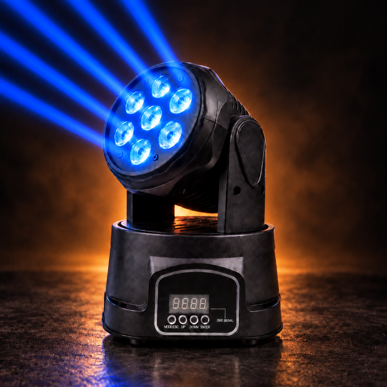 Lyre LED motorisée bleue disponible à la location